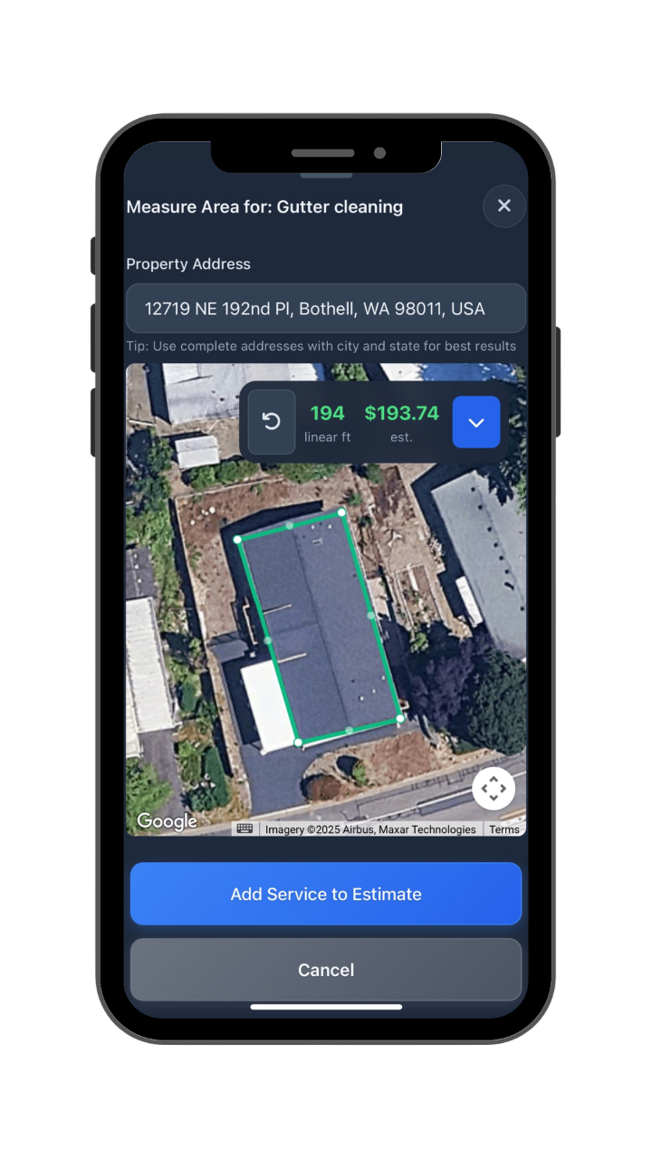 Linear Feet Mobile Mapping Tool - Measure linear distances with precision using mobile mapping technology